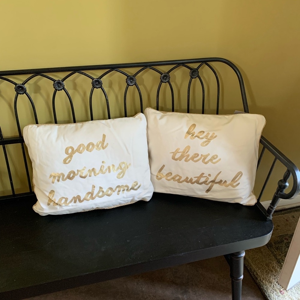 Good Morning Handsome/Hey There Beautiful pillows